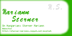 mariann sterner business card